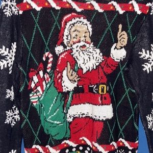 Christmas 🎄 UGLY Holiday Sweater “Thumbs Up 👍🏼 Santa” Men’s Size L